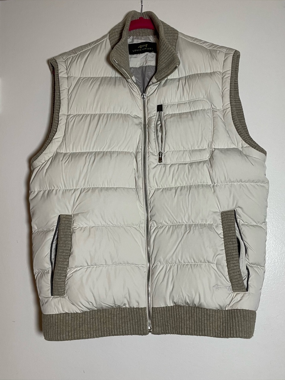 Louis Castel Ivory Duck Down Puffer Vest Size 105 (L